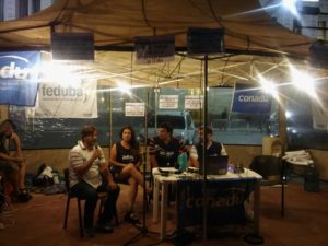 vigilia y radio abierta CONADU